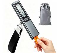 QL Balance de valise pour voyage, pas besoin de piles, 6 fonctions, tare et conversion d'unités, verrouillage du poids, écran LCD numérique, 50 kg, pèse-bagages pour valise, convient pour les voyages