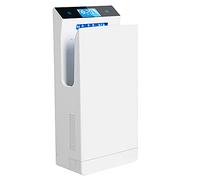 QL Sèche-Mains Électrique avec Écran LCD,Stérilisation UV et Filtre HEPA,Air-Jet Ions 1350W Automatique,Commerciale Blanc