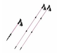 Qlbnxks Bâton de Trekking Pliable pour Montagne, Poignée Rétractable et Antidérapante, Ultralégers avec Système Verrouillage Rapide, avec Poignée Ergonomique, for la Randonnée(Size:2PC,Color:Rose)