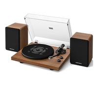 Qlearsoul SoulBox S1 Platine Vinyle avec Haut-parleurs Stéréo, Platine Bluetooth, Lecteur Vinyle avec Préampli Intégré, Bras en S, 33/45 RPM