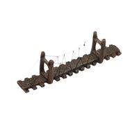 QLECXZI Accessoires pour Aquarium Comprenant Un Ornement de Pont pour créer de Superbes décors Aquatiques. Cet Ornement de Paysage pour Aquarium est fabriqué en résine, Brun foncé, M
