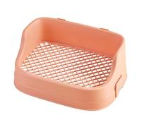 QLECXZI Bac à litière d'angle conçu pour Les Petits Animaux. Gestion Efficace des déchets. Installation Facile et Confortable. Bac à litière pour Lapin, Fixation d'angle, Rose, 36 x 24 x 15.5 cm