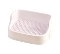 QLECXZI Bac à litière d'angle conçu pour Les Petits Animaux. Gestion Efficace des déchets. Installation Facile et Confortable. Bac à litière pour Lapin, Fixation d'angle, Blanc, 36 x 24 x 15.5 cm