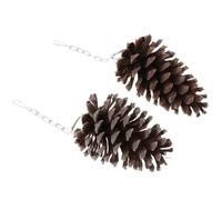 QLECXZI Balançoire en Pomme de pin pour Oiseaux, Structure d'escalade stimulante favorisant Un Mode de Vie Actif pour Les Petits Animaux en Cage. Mangeoire et perchoir Pomme de
