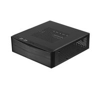 QLECXZI Boîtier PC de Bureau Gaming Robuste avec châssis en Aluminium et Interface USB pour Une accessibilité optimale. Boîtier PC de Bureau Noir, entièrement en Aluminium, M05, 19 x 20.5 x 6 cm