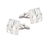 QLECXZI Boutons de manchette rectangulaires élégants pour homme. Boutons de | manchette coquillage charmants qui ajoutent du style Pour aux costumes et