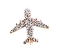 QLECXZI Broche élégante en forme d'avion pour homme, ornée de strass, | pour les cérémonies chics et les occasions spéciales. Bijou raffiné pour la plupart des événements. Broche en forme
