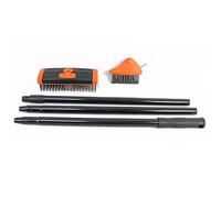 QLECXZI Brosse désherbeuse 3 en 1 pour Jardin et pavés : Outil Efficace et | à utiliser. Longueur du manche réglable. Idéale pour les pavés autobloquants et les espaces extérieurs.