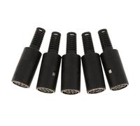 QLECXZI Kit de 5 connecteurs DIN Polyvalents pour Clavier et Souris, Composants durables, câblage adapté pour aux Besoins MIDI, Compatible avec Clavier et, Noir, 6 Broches
