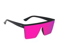 QLECXZI Lunettes de Soleil Tendance UV400 avec Monture Demi-Lune rétro,