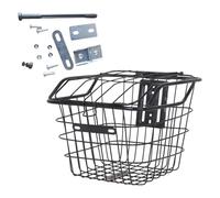 QLECXZI Panier de Rangement pour vélo avec Couvercle, en Fil métallique, pour Chiens et Accessoires du Quotidien. Cadre renforcé pour vélo de Route.