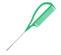 QLECXZI Peigne de coiffure, outil de brosse de tissage de colle bou pour tressage et démêlage sans fosses, poignée unique et facile à taquiner, choix, Vert, 26.3 x 5.5 cm