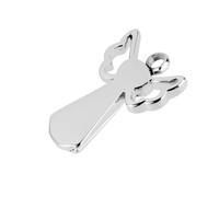 QLECXZI Pendentif ouvrable en forme d'ange argenté, bijou précieux et | pouvant contenir des cendres et des fleurs séchées près du cœur. Pendentif en acier inoxydable pour crémation.