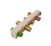 QLECXZI Perchoir interactif en Bois pour perroquets - Bloc de Bois - Accessoire pour Animaux de Compagnie - Occupe Les Oiseaux lorsqu'ils sont Seuls à la Maison - Jeu-Puzzle