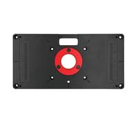 QLECXZI Plateau de coupe pour machine à affleurer, durable et facile à | plaque d'insertion pour défonceuse de haute précision en alliage d'aluminium sablé. Matériau de la plaque d'insertion :