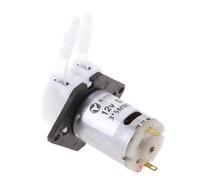 QLECXZI Pompe péristaltique compacte miniature pour dosage précis en | Moteur 12 V CC. Débit : 2-17 ml/min. Pompe à tuyau doseur miniature pour mesures de laboratoire.