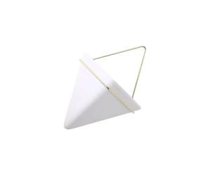 QLECXZI Pot de fleurs suspendu intemporel en céramique, vase mural triangulaire pour plantes succulentes, cactus, jardinière suspendue, pot de fleurs, Blanc, L