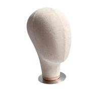 QLECXZI Tête de mannequin pour la fabrication de perruques, support pour chapeau et perruque, robuste et facile à utiliser. Modèle de tête humaine fabriqué en tissu et, Fond brossé, Hauteur : 27 cm