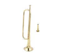 QLECXZI Trompette et clairon poli pour la performance, musiciens de Pour | âges, atteignant leurs objectifs. Clairon portable en do bémol, cuivres robustes, idéal pour les fanfares et les marches.