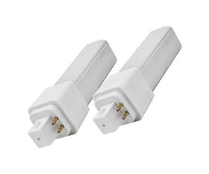 QLEE 6W Lumière Du Jour Naturelle G24q Lumière Led à 4 Broches Ampoules Cfl égales à 13 Watts Pl-C Lampe Fluorescente Compacte G24q-2 Gx24q-3 660 Lm 314° Verte Encastrée à Rotation Libre Paquet De 2