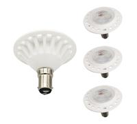 QLEE Ampoule LED BA15D 12V 7W AR70 Réflecteur 3000K Blanc Chaud 700LM 38° Faisceau Remplacement Halogène 70W pour Éclairage sur Rail Lampe de Bureau Sécurité Intérieur Extérieur LED Lot de 4