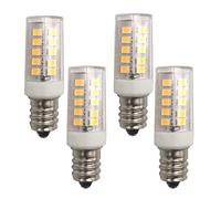 QLEE Led 2W E12 Candélabre Ampoule 12V - 24V 3000k Blanc chaud Chandelier Lumière Micro-ondes Réfrigérateur Ampoule Remplacement 25W Ampoule halogène Serger Distributeur d’eau Porte Lumière 4 Pack