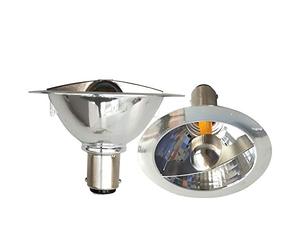 QLEE Lot de 2 réflecteurs LED Ar70 3 W AC DC 12 V Ba15d Base 4000 K Blanc naturel Équivalent à des ampoules halogènes 25 W Pour intérieur ou extérieur