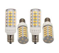 QLEE Lot de 4 ampoules LED E12 5W équivalent 60W halogène lumière du jour T6 candélabre 5000K pour ventilateur de plafond, surjeteuse, réfrigérateur, micro-ondes, lustre