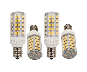 QLEE Lot de 4 ampoules LED E12 5W équivalent 60W halogène lumière du jour T6 candélabre 5000K pour ventilateur de plafond, surjeteuse, réfrigérateur, micro-ondes, lustre