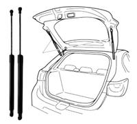 QLEQMZTV 2 Pièces Vérin Hayon de Coffre Arrière pour Lexus RX450H RX 450H RX450 RX 450 2007-2024, Ressorts à Gaz Hayon VéRins à Gaz Amortisseurs Support Levage Tige Support Remplacement Accessoires