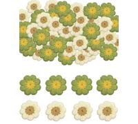 QLEUIFT 100 pcs Patchs D’applique de Fleurs Patchs Réparation Patchs Vêtements Patch Fleur de Marguerite Patchs Patches Décoratifs Brodés Écusson Brodé Patch Bricolage Ecusson à Coudre