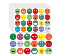 QLEUIFT 1200 pcs Gommette Smiley Enfant Autocollant Sticker,Élèves pour Tableau de Récompenses Comportement Calendrier des Tâches Enseignants Écoles(2,5CM)