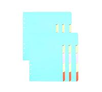 QLEUIFT 30 Feuilles Intercalaires Classeur A5 Intercalaire A5 6 Trous Feuillets Intercalaire 21 x 14 cm Intercalaire A5 pour Classeurs A5, 5 Couleurs