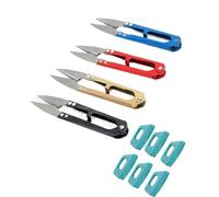QLEUIFT 4 pcs Ciseaux de Couture Coupe - Fil Accessoire de Couture Ciseaux de Coupe pour Fil Mini Petits Ciseaux Universels pour Couper Le Fil avec Précision, avec Dispositif antidérapant