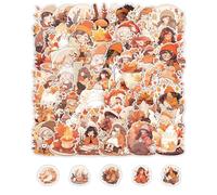 QLEUIFT 50 pièces Autocollant feuille d'érable d'automne,sticker,Cool Autocollants Esthétiques Pour Bouteilles D'eau Ordinateur Portable Scrapbooks Téléphone
