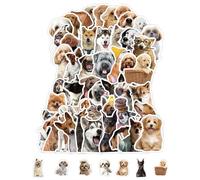 QLEUIFT 50Pcs Stickers, Autocollants Amusants en vinyle imperméable pour les amoureux des chien, bouteille d'eau, scrapbooking, téléphone, cadeau pour adultes, enfants, adolescents (Chien)