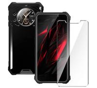 Qlfemna Coque pour FOSSiBOT F101 Pro (5.45") avec 1 Pièce Protection écran en Verre Trempé, Housse de Protection Silicone Ultra Fine Coque, Anti Rayures Douce TPU Bumper Housse - Noir