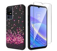 Qlfemna Coque pour TCL 40 SE (6.75") avec 1 Pièce Protection écran en Verre Trempé, Housse de Protection Silicone Ultra Fine Coque, Anti Rayures Douce TPU Bumper Housse - WM85