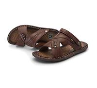 QLIGHA Homme-Sandales-Claquette-Slide-Sandales De Plage Loisir Bout Ouvert Chaussures De Plage Antidérapant Été Confortable Chaussons
