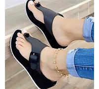 QLIGHA Sandales Femme Plateforme Pantoufles en Liège Tongs Bout Ouvert Sandales Chaussures De Plage & Piscine