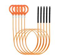 QLK Lot de 5 Furet Deboucheur Canalisation 81 cm, Sink Unblocker Tool wc Flexible, Pipe Cleaners Deboucheur Evier pour Evier avec Tête de Brosse Fine, Furet Deboucheur avec Poignée Ronde
