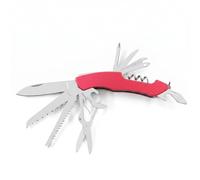 QLK Outil Multifonction 11-En-1, Couteau De Poche Multifonction En Acier Inoxydable Avec Ouvre-Bouteille, Couteau, Tournevis Et Outils Pliables, Idéal Pour Camping, Randonnée Et Usage Quotidien