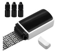 QLK Tampon Confidentiel pour protection, Tampon Confidentiel Roulant avec 3 recharges d'encre, Timbre à Rouleau Pour Sceau de Confidentialité et Protection de la Vie Privée, Contre le Vol d'identité