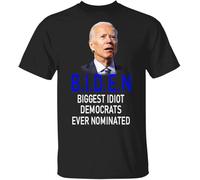 QLKNSC Biden Idiot Biggest Idiot Democrats Ever Nominated T-Shirts Hemden(XX-Large)