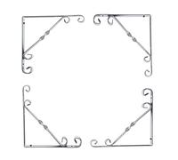 QLLL Équerres Étagères Décoratifs, Support Étagère Mural Rétro en Métal, Supports D'étagère Triangulaires, Support D'étagère de Livre en Acier, Étagère Florale Murale, 2 Pièces / 4 Pièces, avec Vis