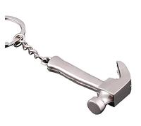 QLLQ Porte-clés créatif Mini marteau en métal Porte-clés Sac à dos Sac à bandoulière Pendentif Outil en métal Cadeau pratique