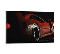QLLS Poster de voiture de course pour Ferrari F40 - Impression sur toile décorative pour chambre à coucher - 30 x 45 cm