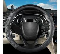 QLLUYTR Housse de volant de voiture pour Ford F-150 Lightning Super Duty Mustang Mach-E Explorer Escape Ranger Bronco Maverick, taille standard universelle 36,8 à 38,1 cm, noir