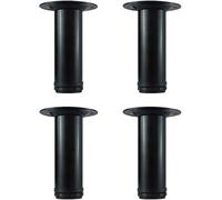 QLLY Lot de 4 Pieds de Meubles réglables en métal de 15,2 cm, Pieds de Rechange pour canapé, Chaise, Armoire ottomane (15,2 cm, Noir)