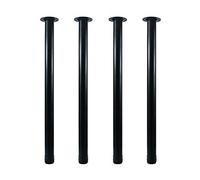 QLLY Lot de 4 pieds de table réglables en métal de 81,3 cm, pour table de bureau (noir)